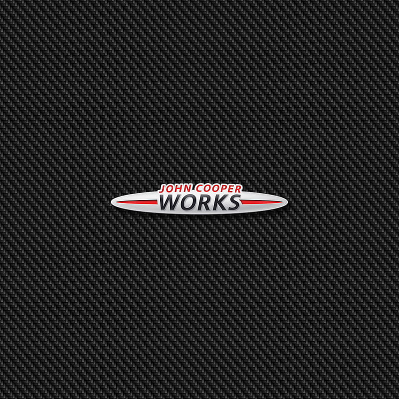 Mini JCW Carbon, badge, emblem, jcw, john cooper works, logo, mini, HD phone wallpaper