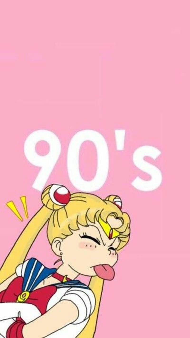 90s babys, anime, girl, logo, moon, power, sailor, HD phone ...