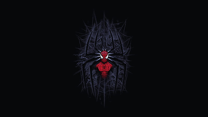 Spiderman Minimalist Digital Art , spiderman, superheroes, minimalism, minimalist, artist, artwork, digital-art, HD wallpaper