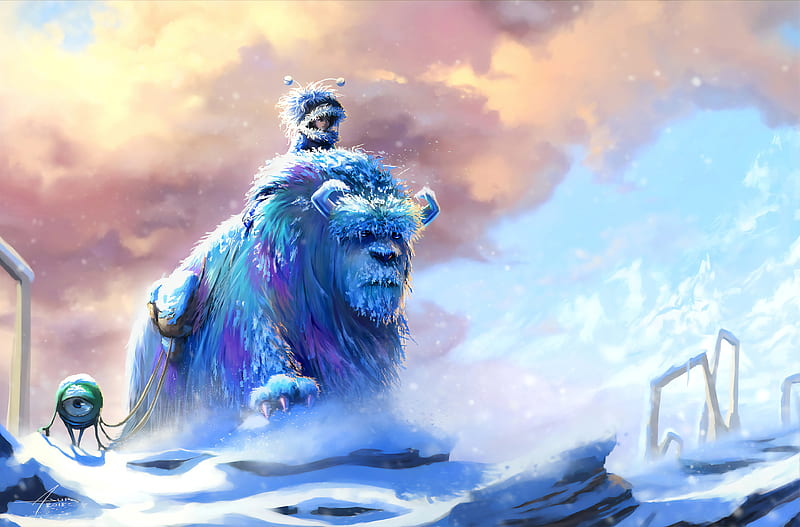 Sulley And Mike Monsters, pixar, disney, movies, monsters-university, animated-movies, artstation, HD wallpaper