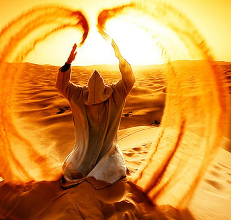 desert angel, sand, desert, bedouin, angel, HD wallpaper