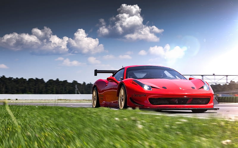 Ferrari 458 Sports Racing, ferrari-458, ferrari, carros, HD wallpaper