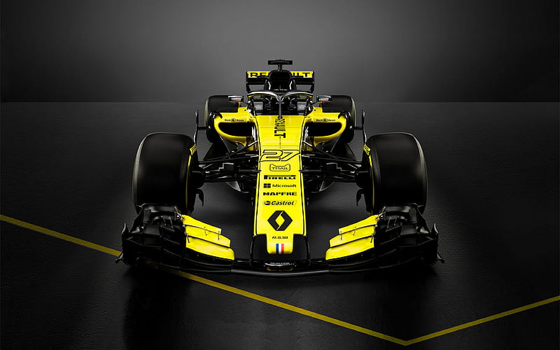 Renault RS 18 2018 cars, F1, Formula 1, HALO, Formula One, Renault F1, HD wallpaper