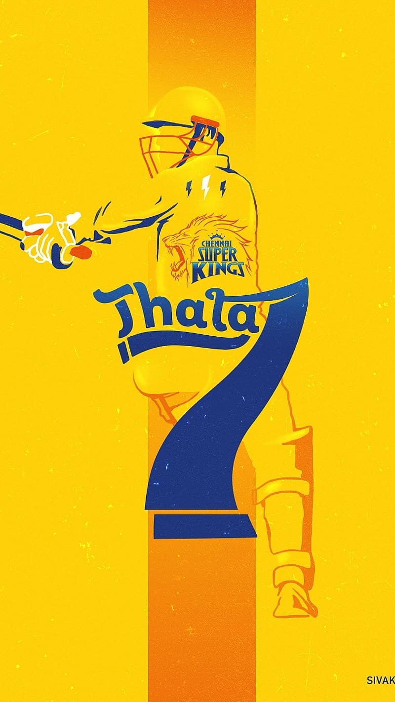 Ms Dhoni Thala, ms dhoni, thala, cricketer, sports, yellow, mahi, csk, HD phone wallpaper