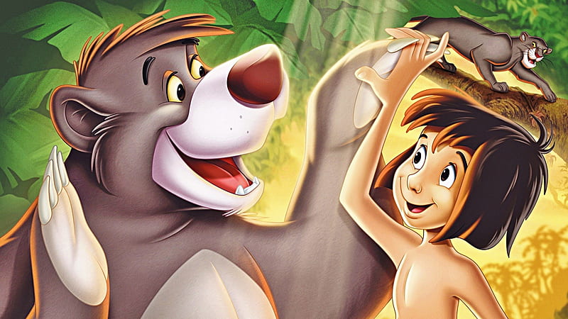 Jungle Book, Disney, Bear, Cartoon, Mowgli, HD wallpaper | Peakpx