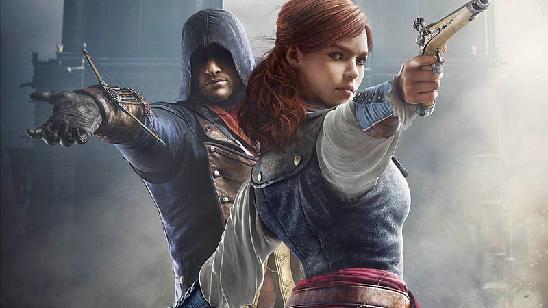 Assassin's Creed, Video Game, Assassin's Creed: Unity, Arno Dorian, Élise De La Serre, HD wallpaper