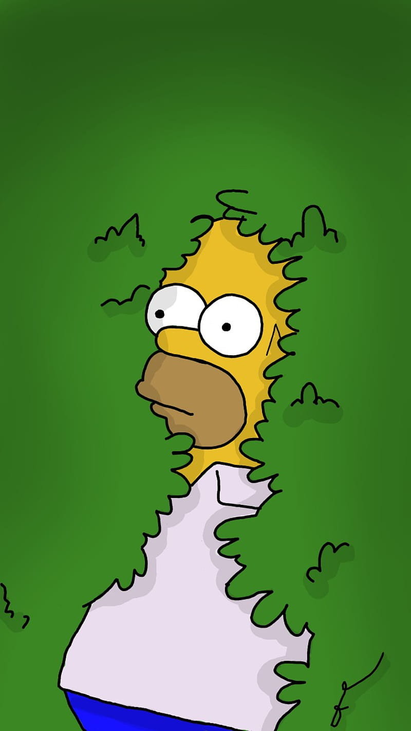 Homer plant, artistic, bart, cartoon, cartoons, funny, lisa, marge, simpsons, the simpsons, HD phone wallpaper