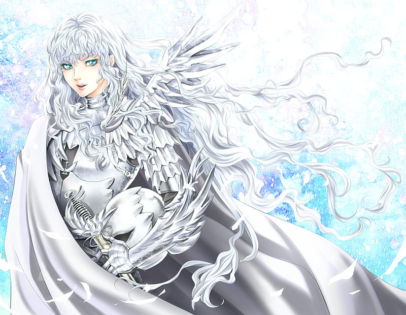White Knight Warrior, pretty, sweet, armor wings, hot, beauty, anime girl,  weapon, HD wallpaper | Peakpx