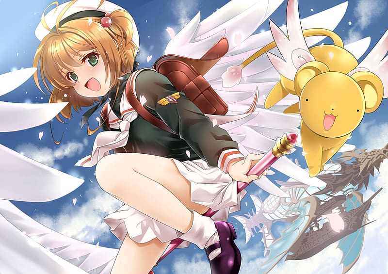 Anime, Cardcaptor Sakura, Sakura Kinomoto, Keroberos (Card Captor Sakura), HD wallpaper