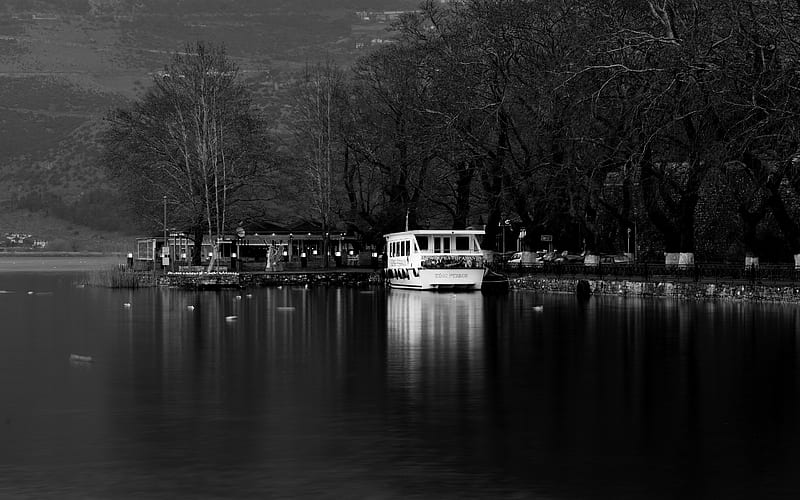 Ioannina Lake Greece 2021 Scenery, HD wallpaper