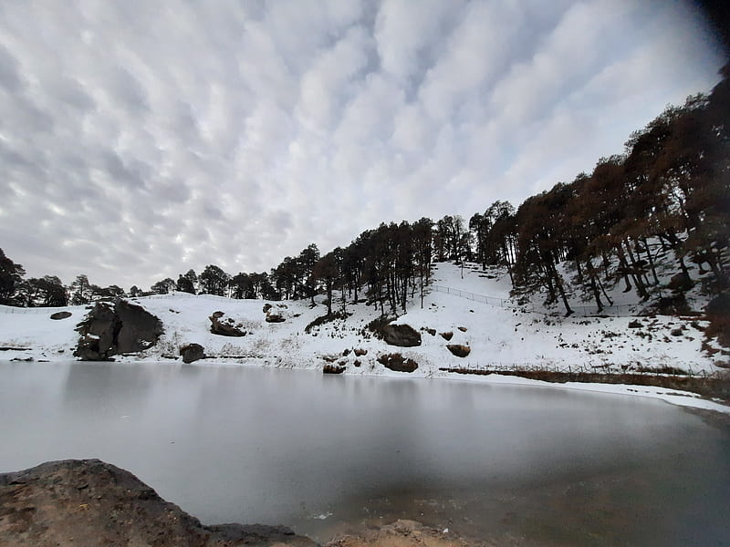 Frozen lake, cold, himachal, manali, nature, shimla, snow, travel, wanderlust, HD wallpaper