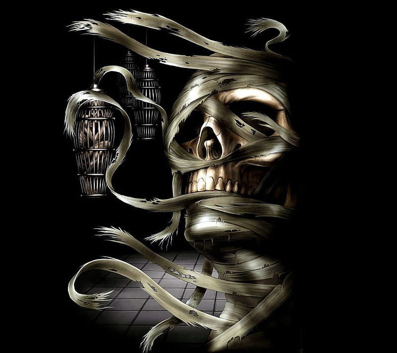 Skull mummy, gerg, ghed, HD wallpaper