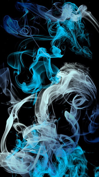 Blue grey smoke, black, white, HD phone wallpaper | Peakpx