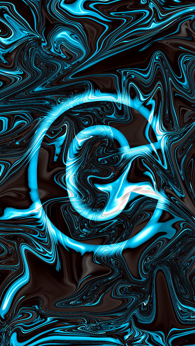 Letter C blue, abstract, glow, lava, letter C, lighting, liquid, oil, HD phone wallpaper