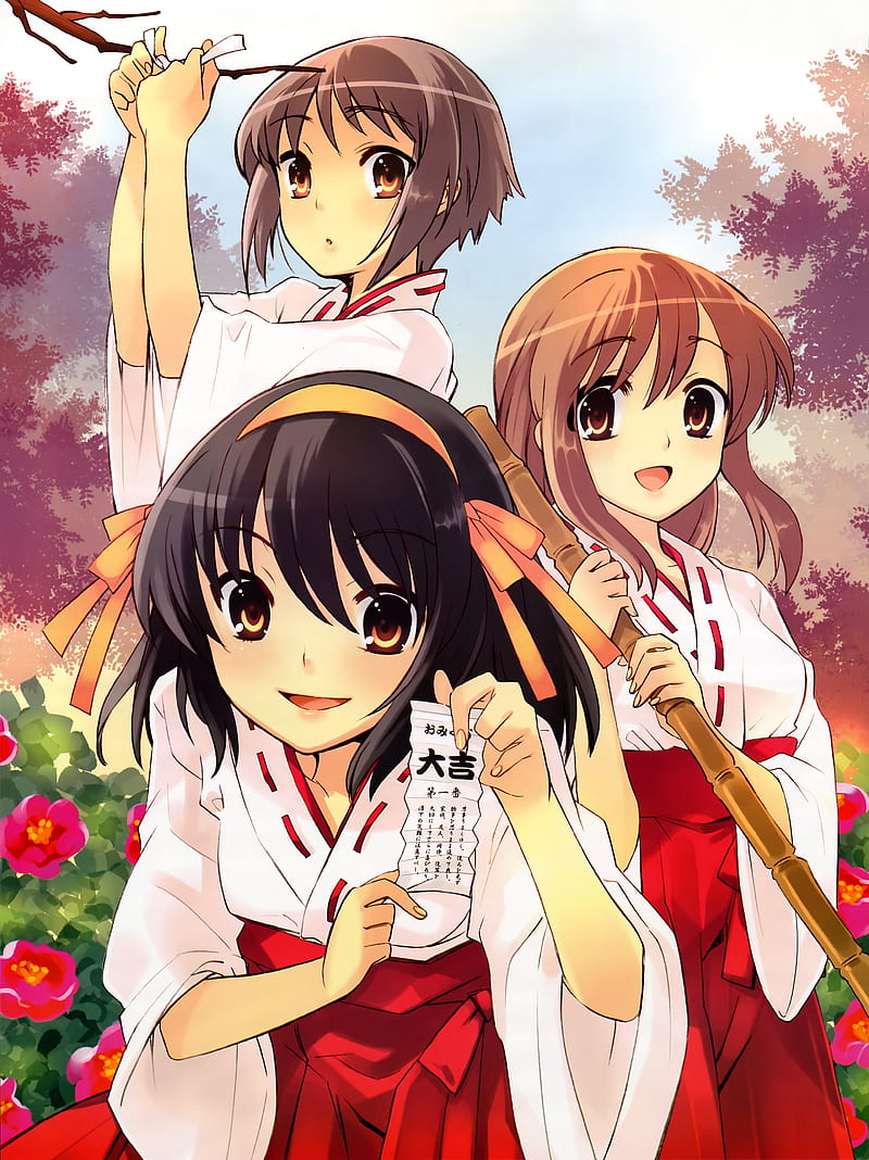 The Melancholy of Haruhi Suzumiya, anime girls, Suzumiya Haruhi, Asahina  Mikuru, HD phone wallpaper | Peakpx