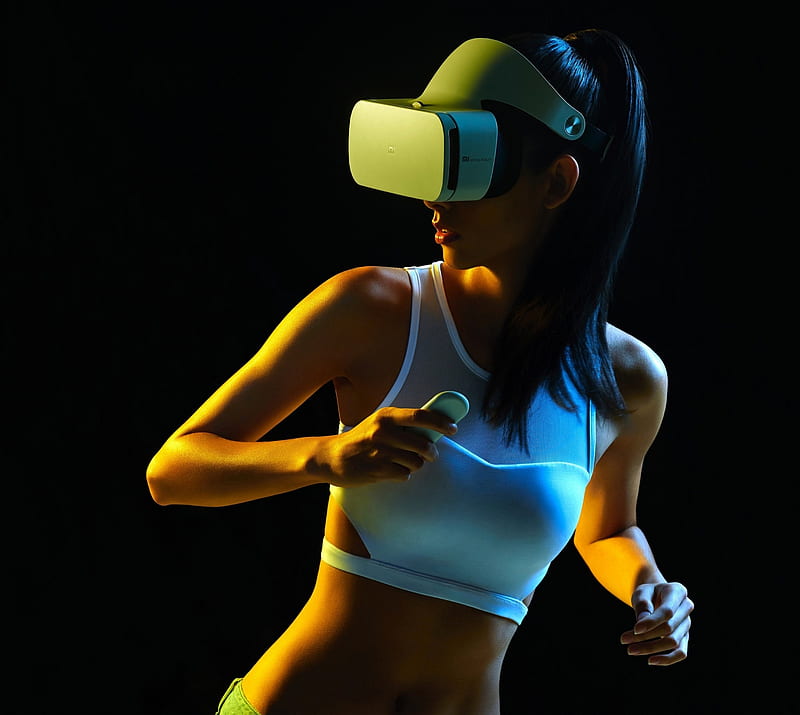 VR BOX, girl, HD wallpaper