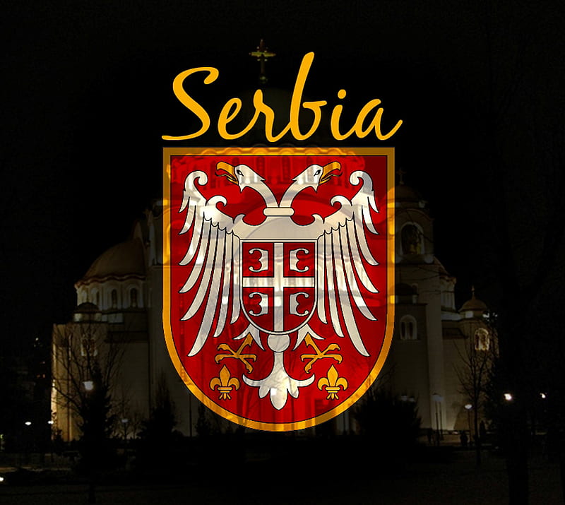 Srbija, grb, hram, HD wallpaper