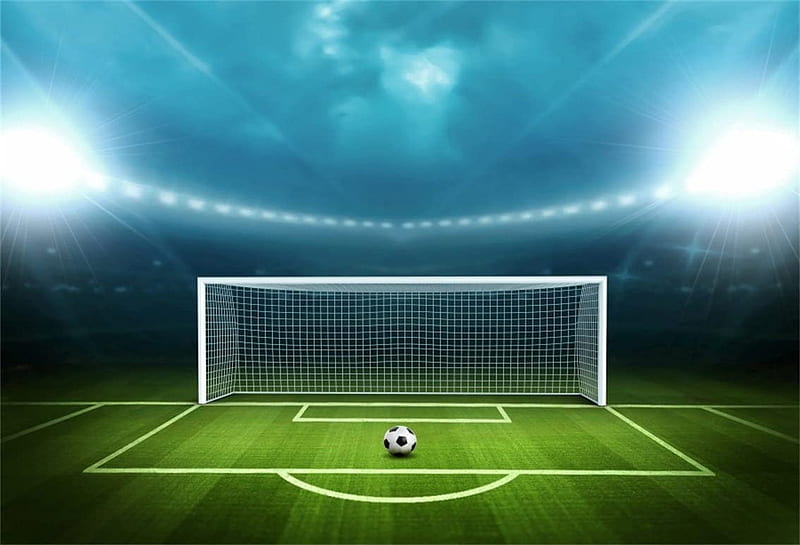 AOFOTO ft Soccer Field Background Football Pitch Goal Post Ball Game Stadium Spotlight graphy Backdrop Sports Club Fitness Player School Match Studio Props Kid Boy Portrait : Everything Else, HD wallpaper