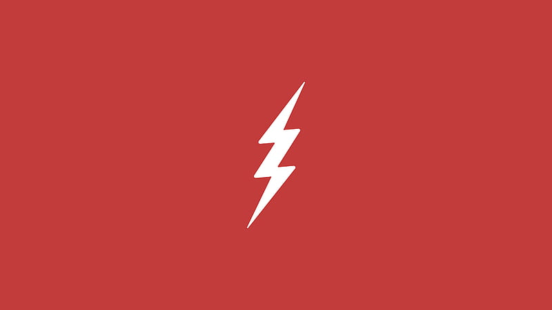 Flash Logo Minimalism, the-flash, flash, minimalism, logo, HD wallpaper