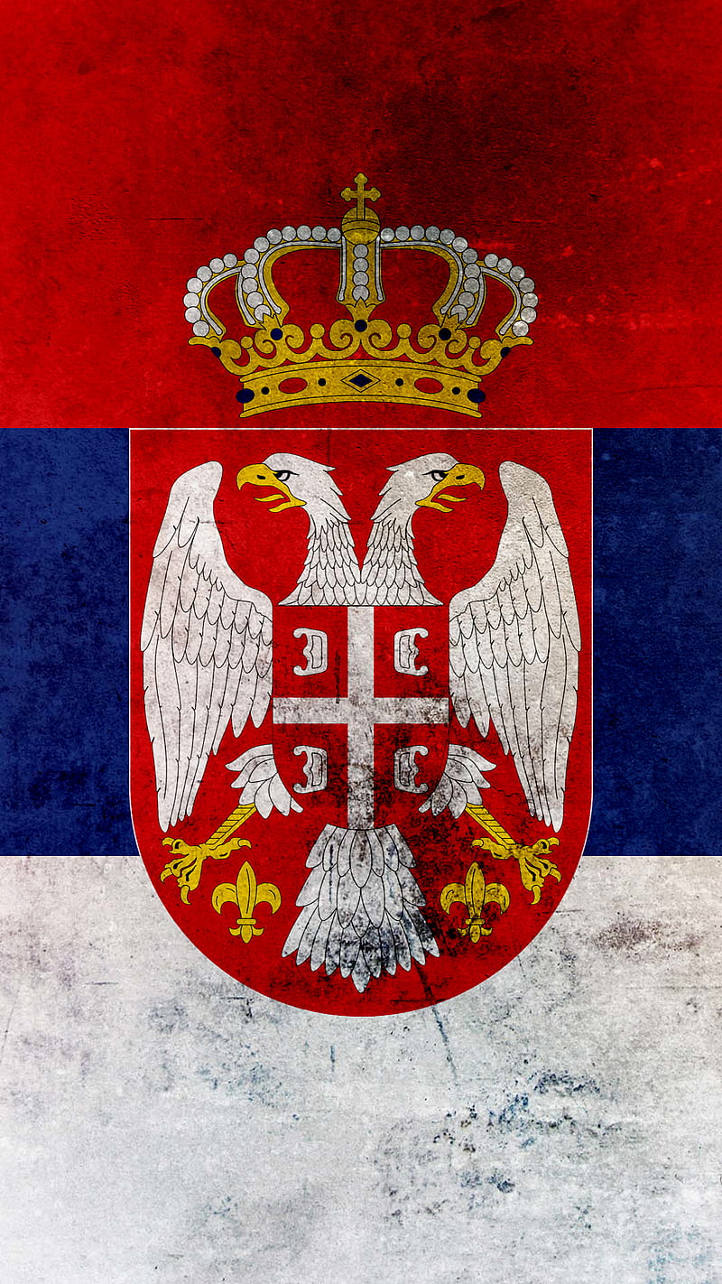 Flag of Serbia, grunge, srbija, HD phone wallpaper