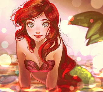 Beautiful Mermaid Anime Graphic · Creative Fabrica