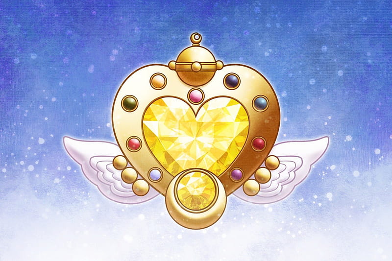 Eternal Moon Article, pretty, item, glow, object, sparks, objects, bonito, wing, sweet, nice, anime, sailor moon, beauty, sailormoon, wings, lovely, items, abstract, brooch, HD wallpaper