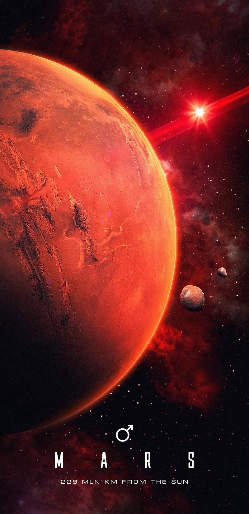 Mars, galaxy, planet, space, HD phone wallpaper