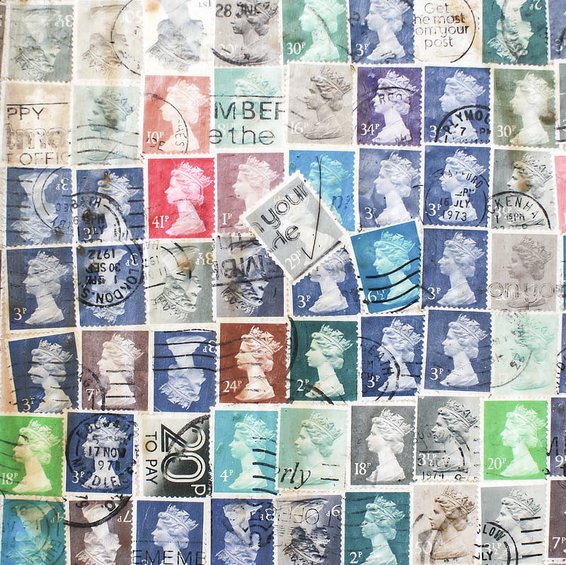Brit Queen Stamps, furman, poland, stamp, HD wallpaper
