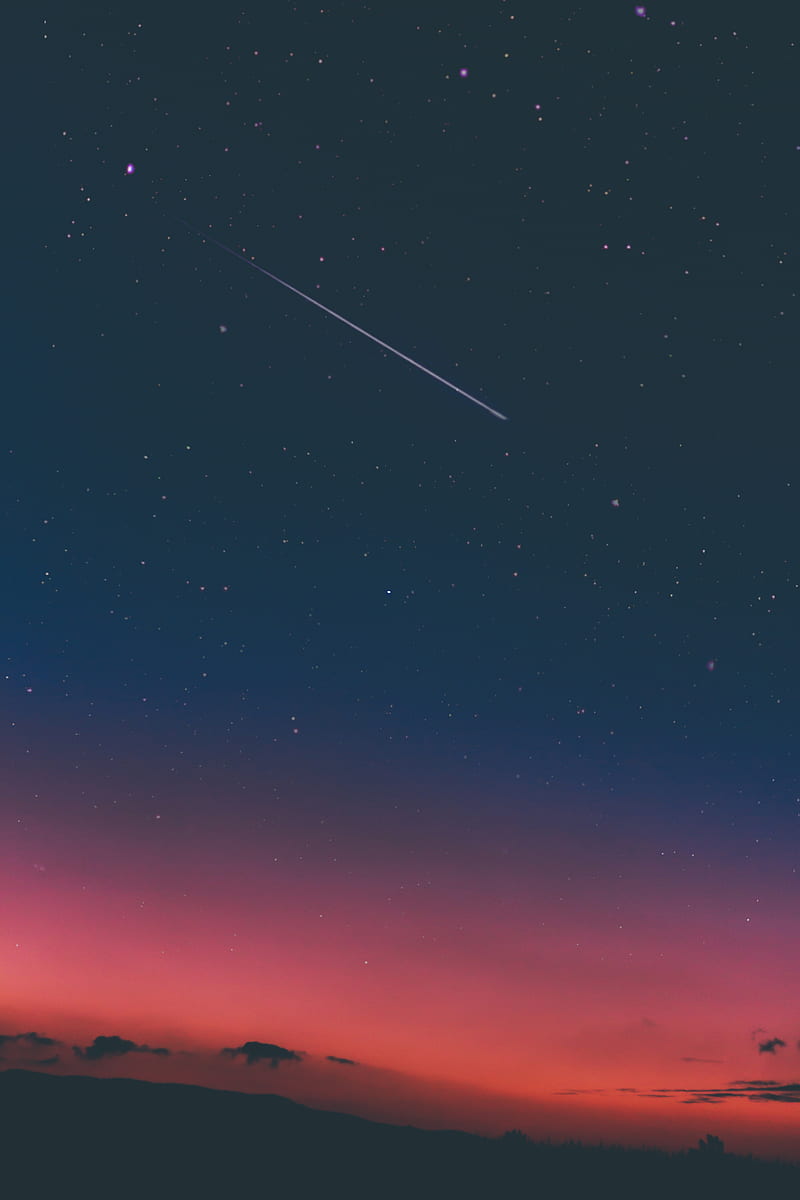 shooting star in night sky, HD phone wallpaper