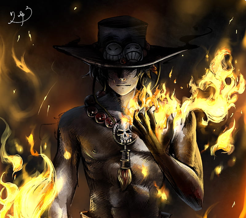 Download Dope Anime Fire Fist Ace Wallpaper