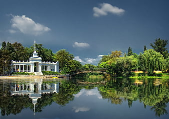 Ukraine Bridge Park With Reflection On River Travel, HD wallpaper | Peakpx