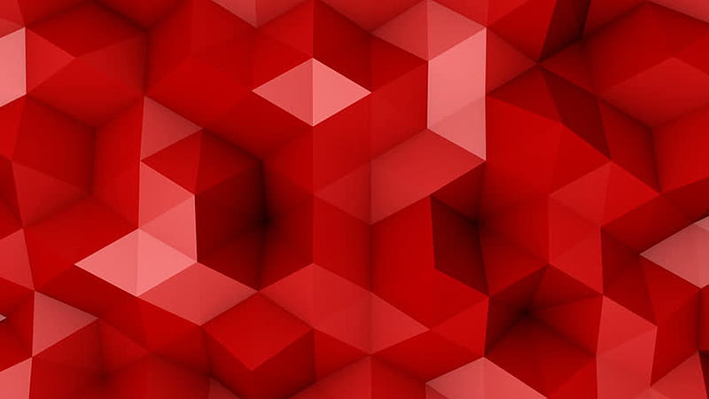 Red Triangle Polygons Geometric Shapes Red, HD wallpaper