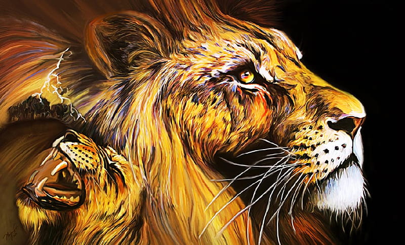 Leo el león, abstracto, leones, Fondo de pantalla HD | Peakpx