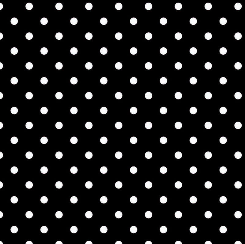 Black Polka Dots, polka dots, HD wallpaper