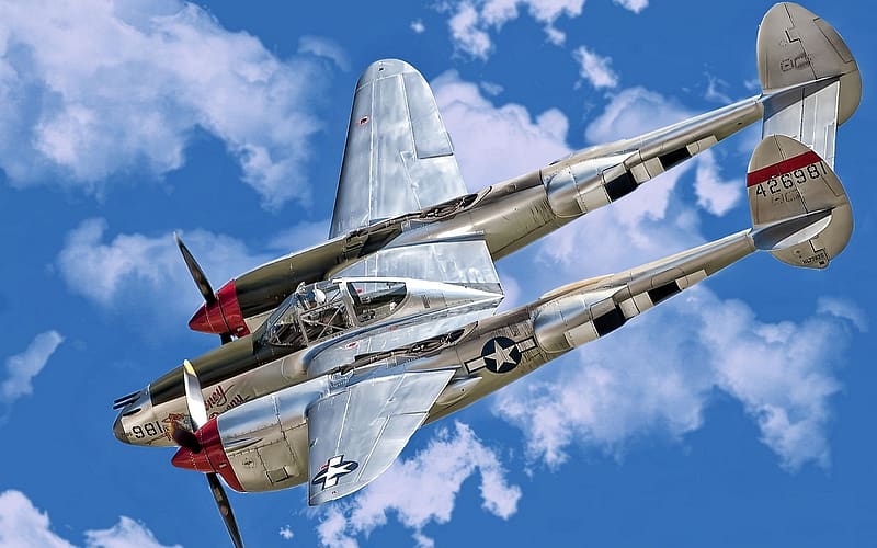 Military, Lockheed P 38 Lightning, Military Aircraft, HD wallpaper