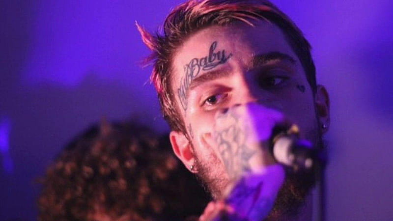 lil peep is singing with mike in hand having tattoos on face and hand music, HD wallpaper