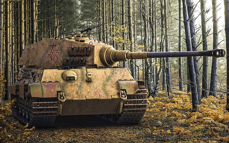 Tiger II, german heavy tank, Panzerwaffe, World War II, Panzer Tiger II, German Army, Second World War, HD wallpaper
