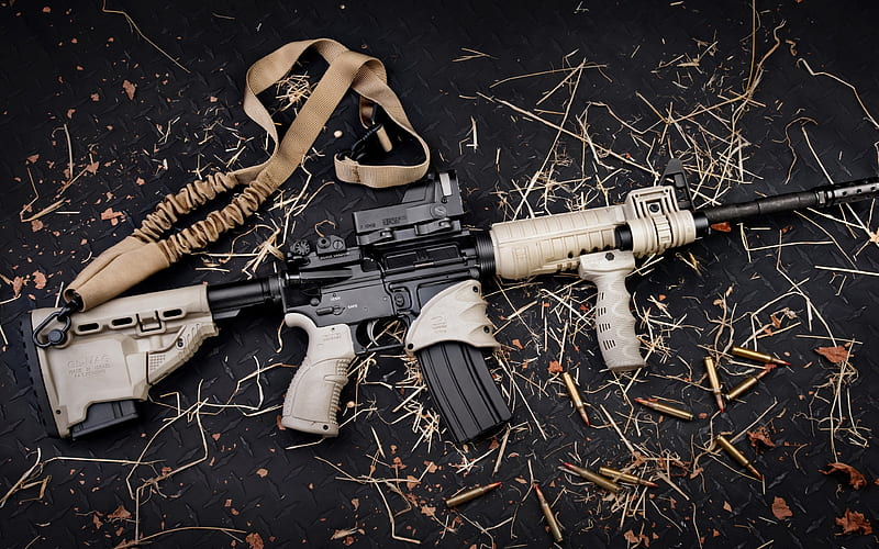 M4A1, American assault rifle, tuning, modern weapons M4 Carbine, HD wallpaper