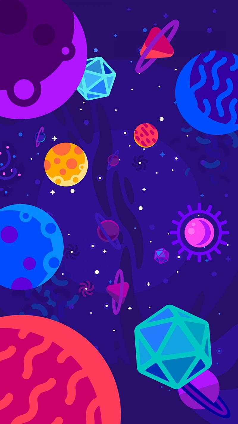 Animated Space iPhone with Resolution. Space iphone , iPhone background, iPhone, Cool Cartoon Space, HD phone wallpaper
