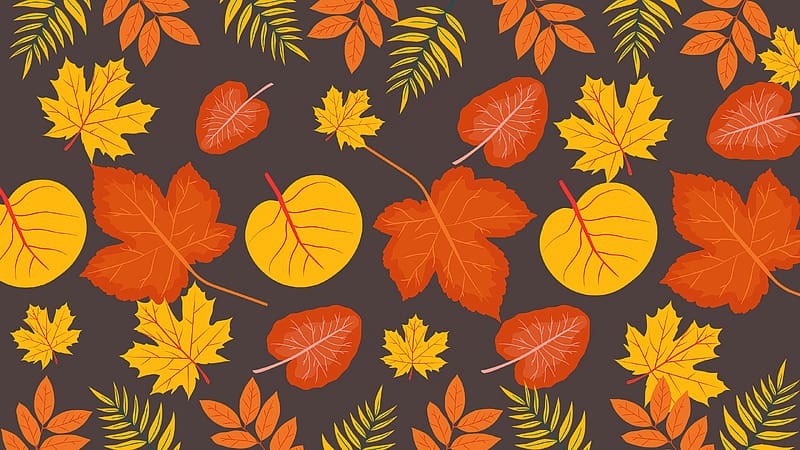 Pattern, yellow, red, autumn, texture, leaf, toamna, orange, HD wallpaper
