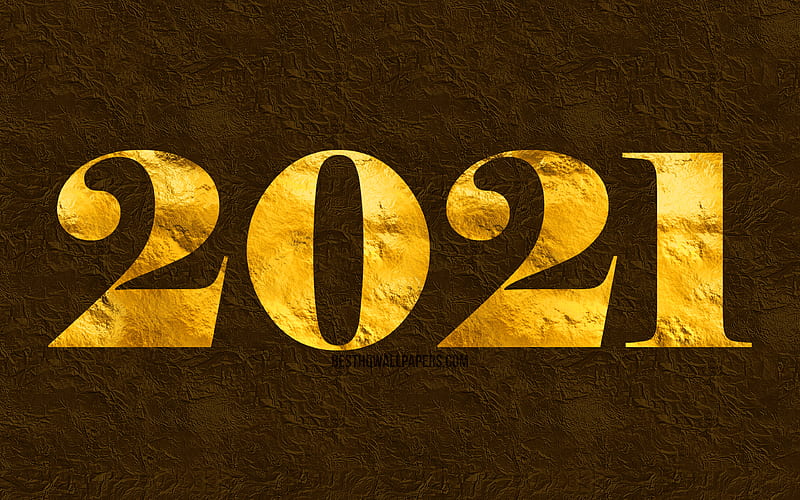 2021 new year, artwork, 2021 golden stone digits, 2021 concepts, 2021 on stone background, 3D art, 2021 year digits, Happy New Year 2021, HD wallpaper