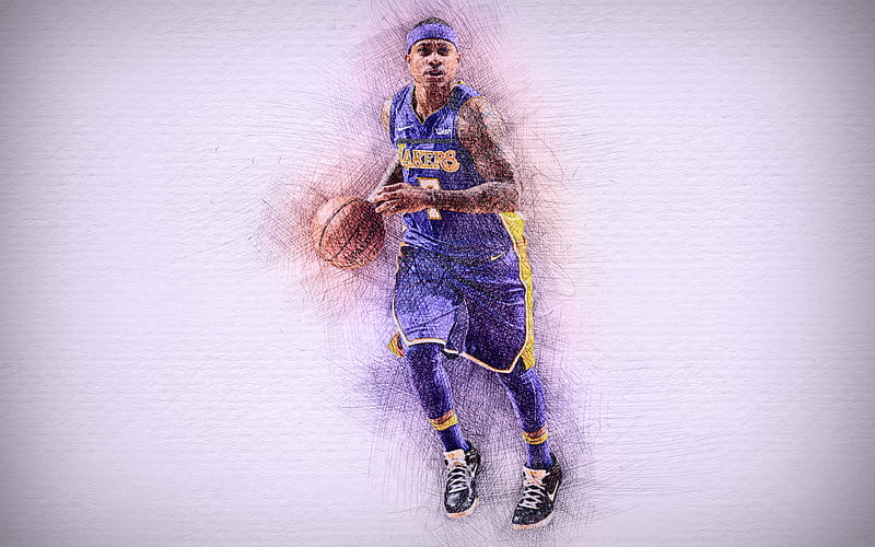 Isaiah Thomas artwork, basketball stars, Los Angeles Lakers, NBA ...