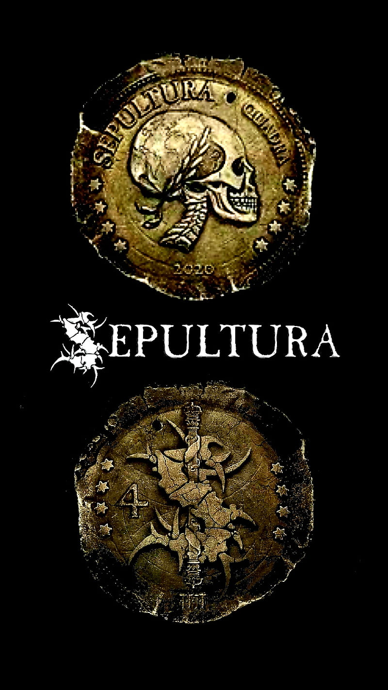 Sepultura, coin, logo, skull, HD phone wallpaper