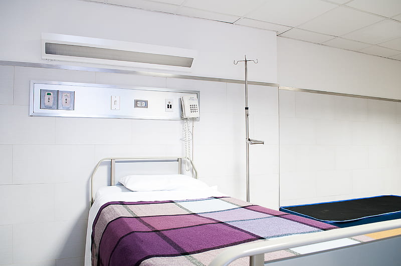 empty hospital bed, HD wallpaper