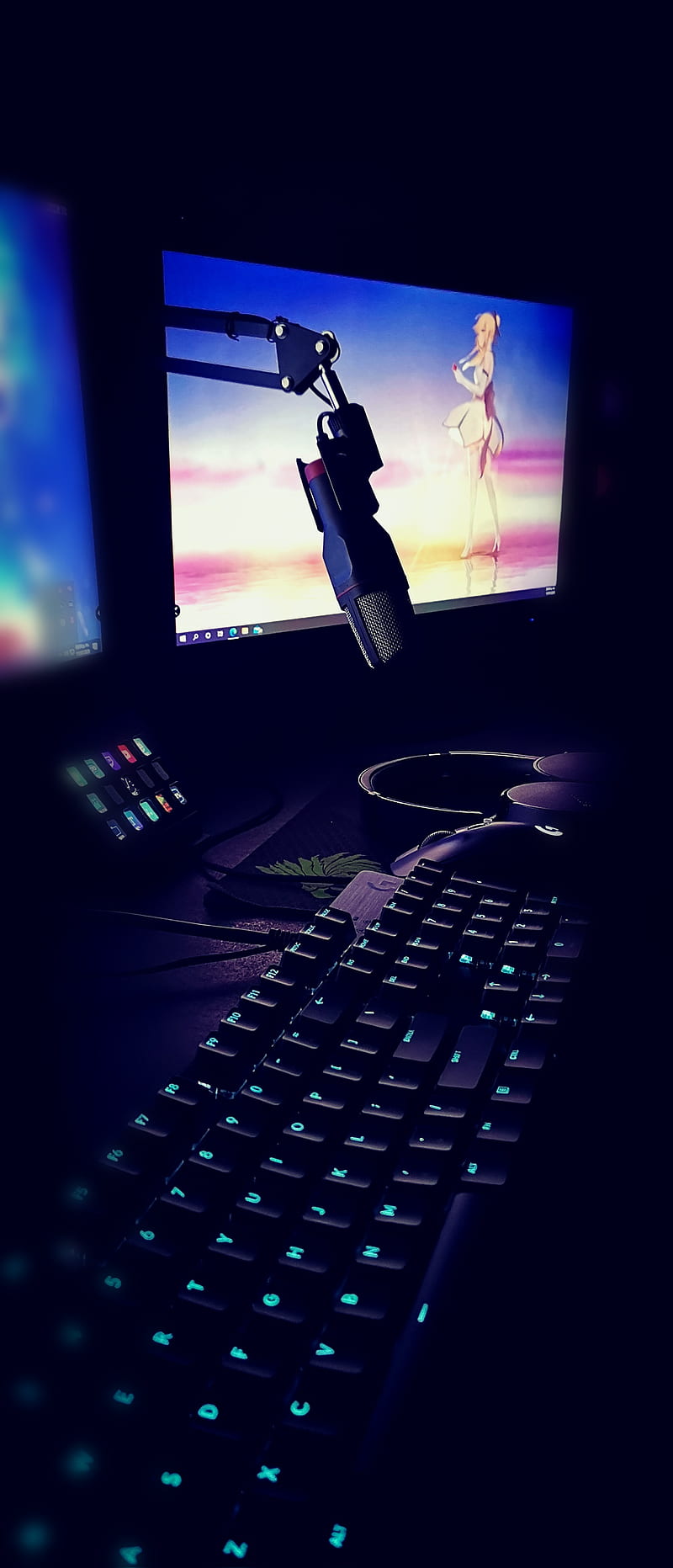 Pc gaming, computer, electronics, keyboard, rgb, stream, HD phone wallpaper