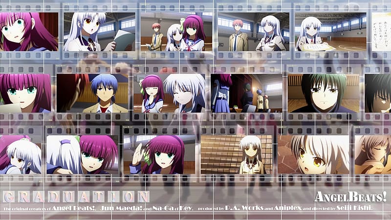 Anime, Angel Beats!, Yuri Nakamura, Kanade Tachibana, Hinata Hideki, Ayato Naoi, HD wallpaper