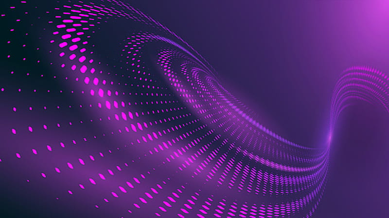 Dark Violet Abstract Geometric Radial Waves Glow Abstract, HD wallpaper