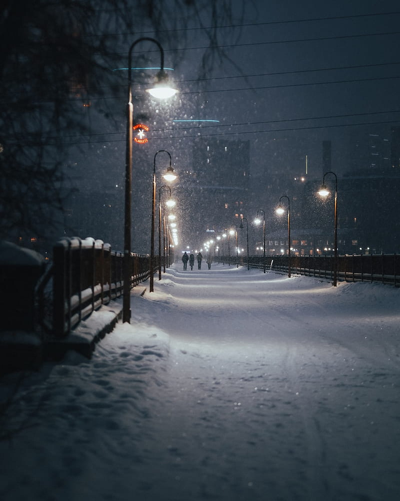 Dark Winter, Cold City, HD phone wallpaper