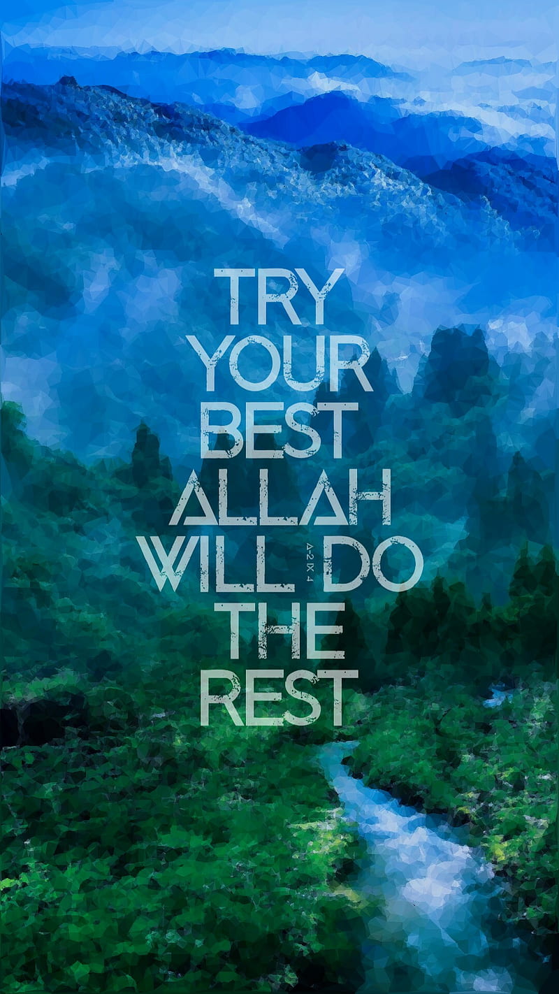 Allah will help you, alhamdulilla, iphone, nature, HD phone wallpaper