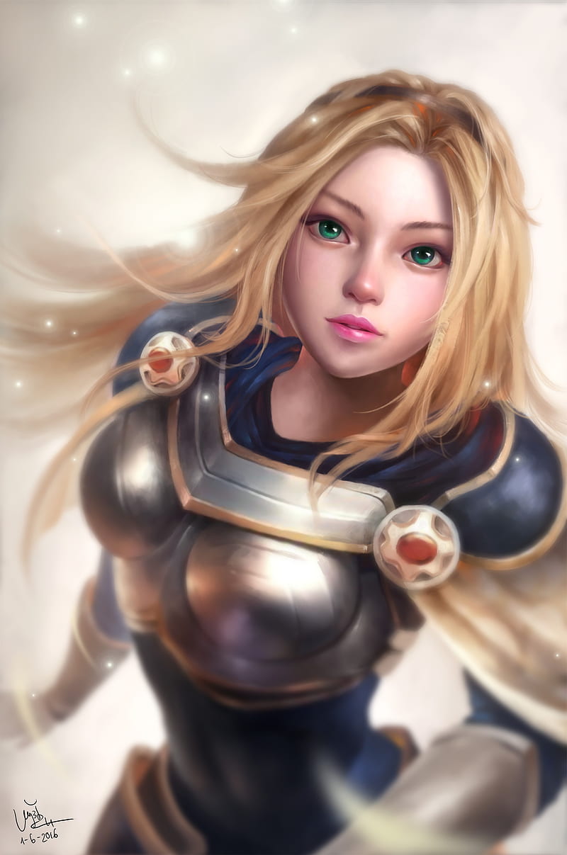 League of Legends, Lux (League of Legends), PC gaming, blonde, green eyes, 2016 (Year), HD phone wallpaper